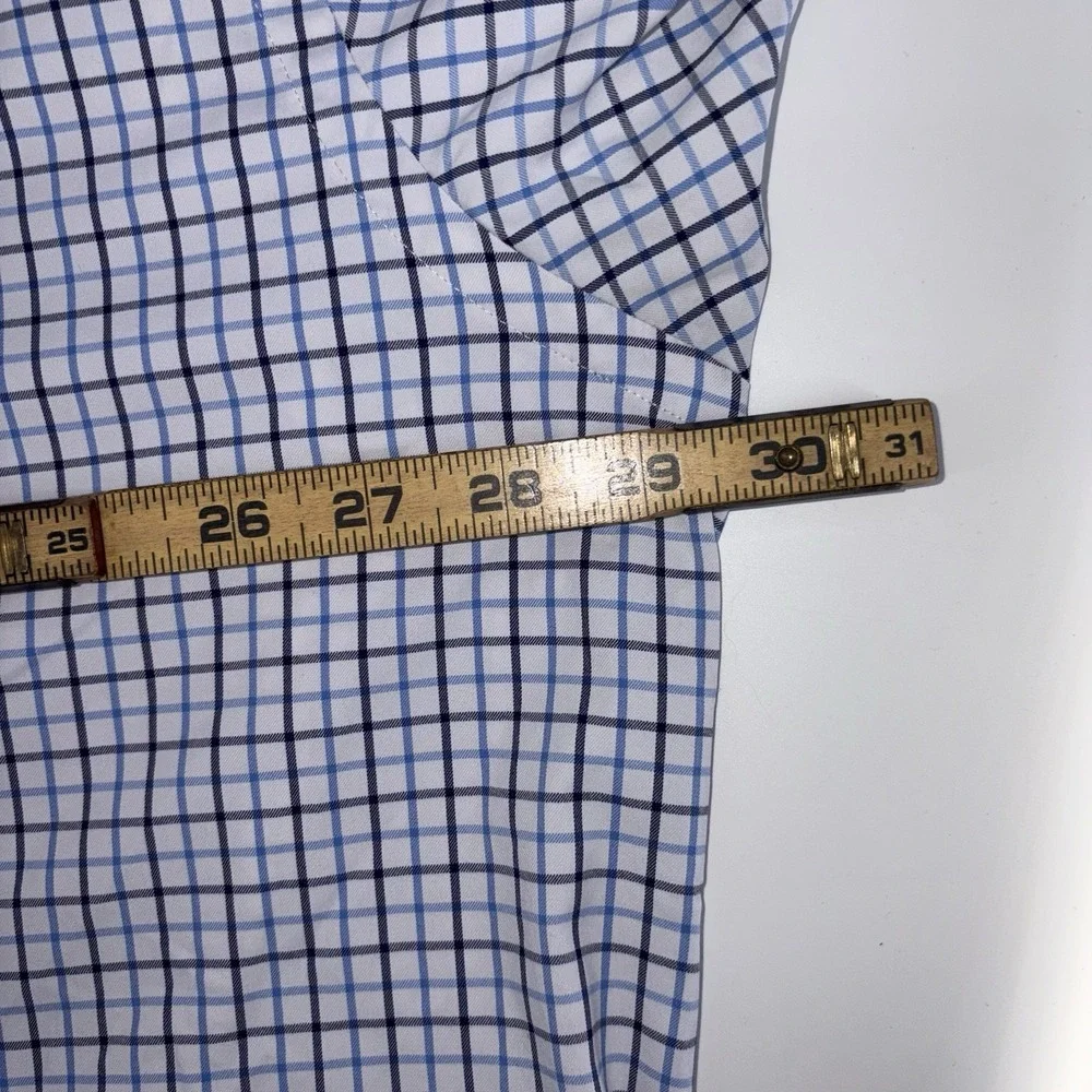 Polo Ralph Lauren Performance 3XLT 3XL Tall White Blue Plaid‎ Wicking Stretch